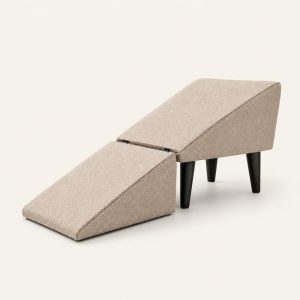 The WagStep Ottoman Ramp unfolded, shown on a plain off-white background
